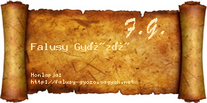 Falusy Győző névjegykártya